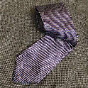 Tommy Hilfiger Navy & Brown  Silk Tie